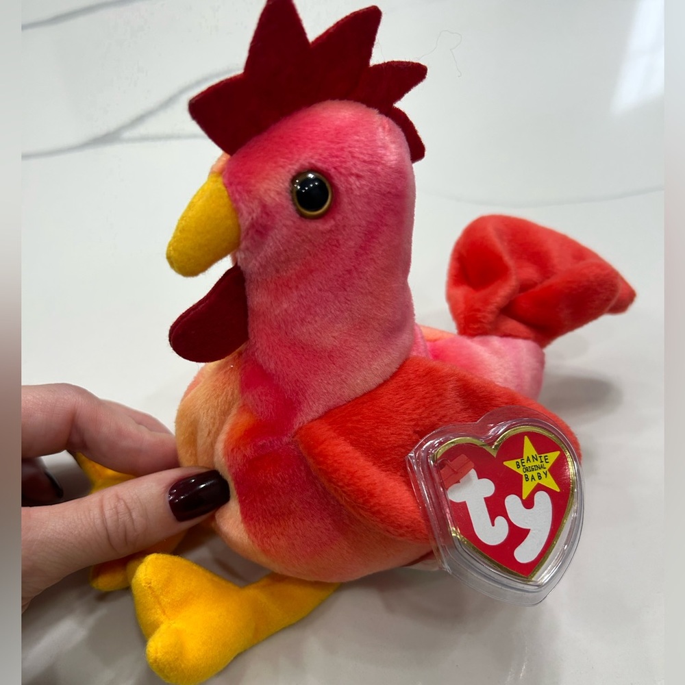 Rare Beanie Babie Strut with errors and tush stamp